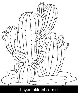 Kaktüs boyama sayfası – eğitici aktivite, yaratıcılık