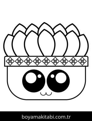 Kaktüs boyama sayfası – ücretsiz yazdır, boyama etkinliği