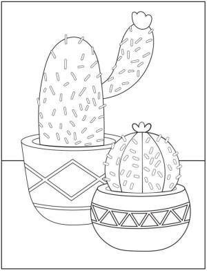 Kaktüs boyama sayfası,  coloring page, Tatlı Kaktüs, 