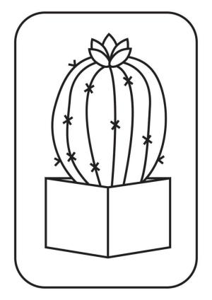 Kaktüs boyama sayfası,  coloring page, Bedava Kaktüs, 