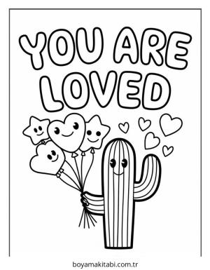 Kaktüs boyama sayfası – renkli çizimler, okul öncesi