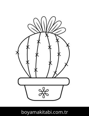Kaktüs boyama sayfası – keyifli zaman, renkli çizimler