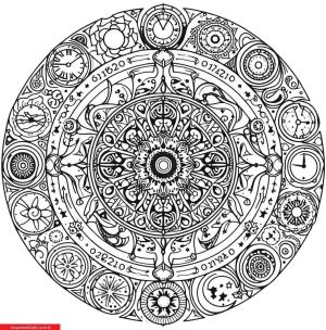 Kalachakra Mandalaları boyama sayfası, coloring page, ,