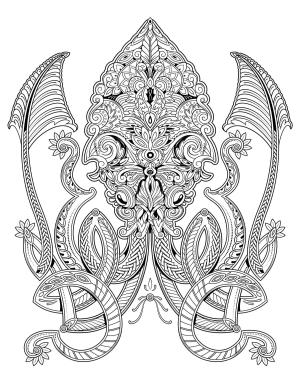 Kalamar boyama sayfası,  coloring page, Kalamar Yetişkin, 