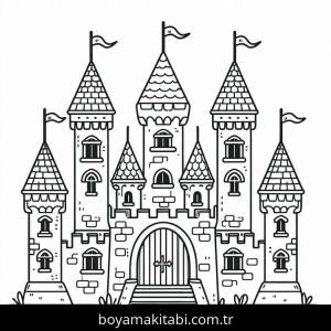Kale boyama sayfası – çocuklar için, çizgi film temalı