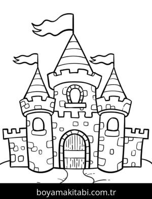 Kale boyama sayfası – basit çizim, kolay boyama