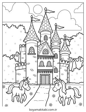 Kale boyama sayfası – eğlenceli etkinlik, el becerilerini geliştirir