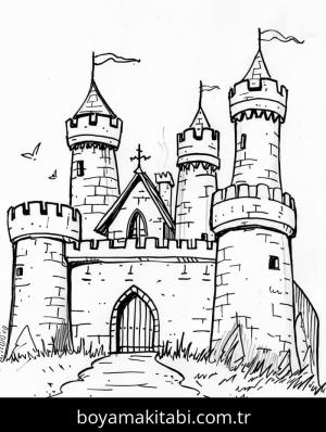 Kale boyama sayfası – okul öncesi, evde etkinlik