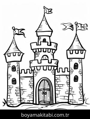 Kale boyama sayfası – PDF indir, sevimli karakter