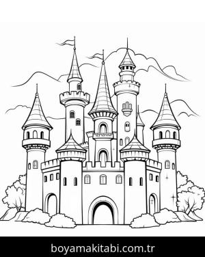 Kale boyama sayfası – okul öncesi, evde etkinlik