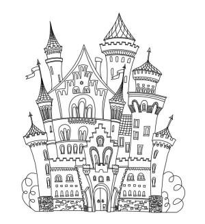 Kale boyama sayfası, Castle coloring page, Müthiş Kale, 