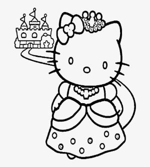 Kale boyama sayfası, Castle coloring page, Hello Kitty Ve Güzel Bir Kale, 