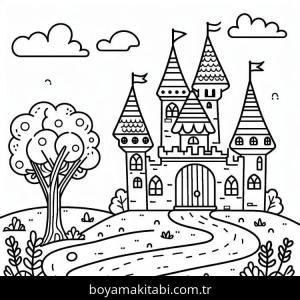 Kale boyama sayfası – eğlenceli etkinlik, el becerilerini geliştirir