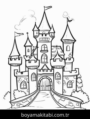 Kale boyama sayfası – eğlenceli etkinlik, el becerilerini geliştirir