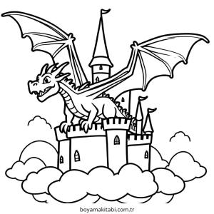 Kale boyama sayfası – boyama etkinliği, çocuk aktivitesi