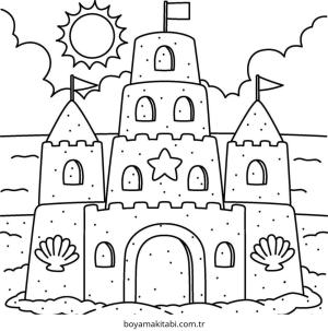 Kale boyama sayfası – çocuklar için, çizgi film temalı