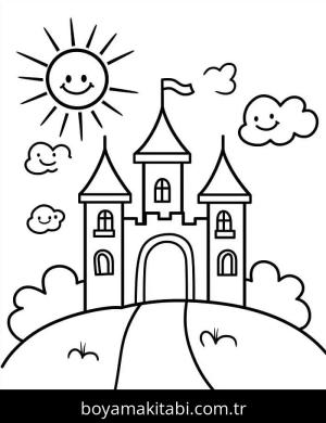 Kale boyama sayfası – basit çizim, kolay boyama