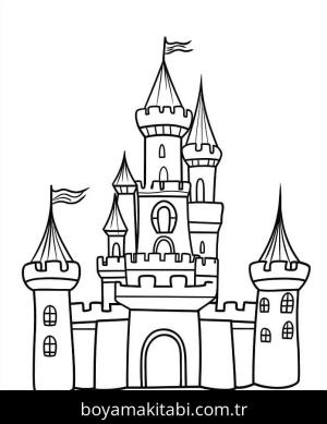 Kale boyama sayfası – sanatsal çalışma, çocuklar için