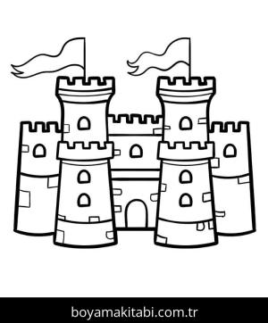 Kale boyama sayfası – boyama çalışması, yaratıcılığı geliştirir