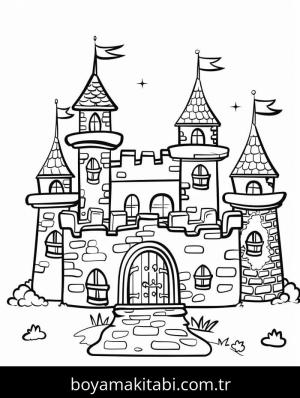 Kale boyama sayfası – evde etkinlik, ücretsiz yazdır