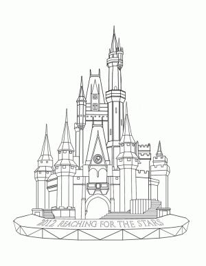 Kale boyama sayfası, Castle coloring page, Disney Kalesi, 