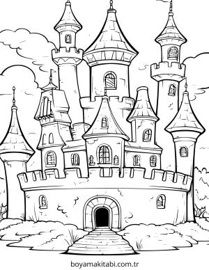 Kale boyama sayfası – sanatsal çalışma, çocuklar için