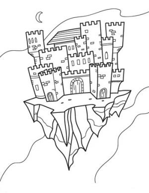 Kale boyama sayfası, Castle coloring page, Kale çiz, 