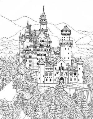 Kale boyama sayfası, Castle coloring page, Güzel Kale, 