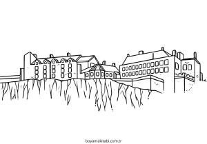 Kale boyama sayfası – okul öncesi, evde etkinlik