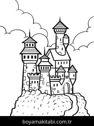 Kale boyama sayfası – el becerilerini geliştirir, boyama çalışması