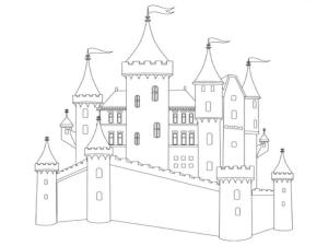 Kale boyama sayfası, Castle coloring page, Mükemmel Kale, 