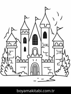 Kale boyama sayfası – renkli çizimler, okul öncesi