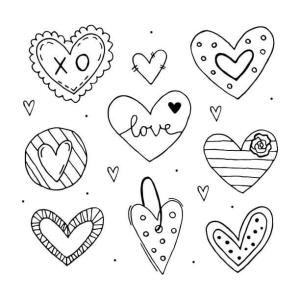 Kalp boyama sayfası, Heart coloring page, Karikatür Kalp, 