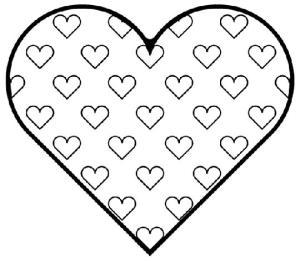 Kalp boyama sayfası, Heart coloring page, Temel Kalp, 