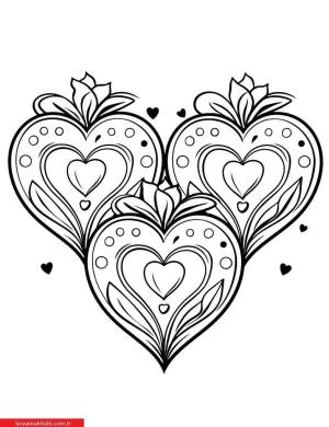 Kalp boyama sayfası, Heart coloring page, , 