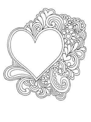 Kalp boyama sayfası, Heart coloring page, İyi Kalp, 