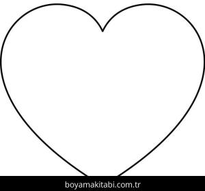 Kalp boyama sayfası – sevimli karakter, sanatsal çalışma