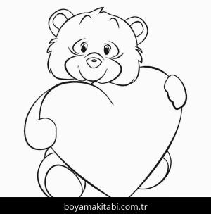 Kalp boyama sayfası – boyama etkinliği, çocuk aktivitesi