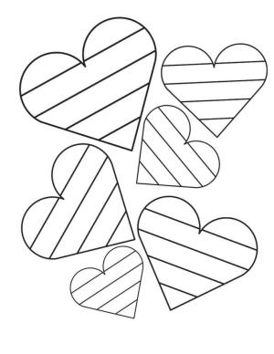 Kalp boyama sayfası, Heart coloring page, Yazdırılabilir Kalp, 