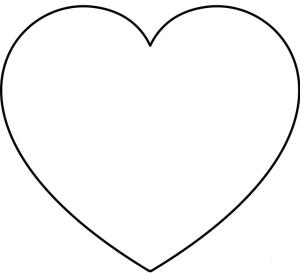 Kalp boyama sayfası, Heart coloring page, Basitçe Kalp, 