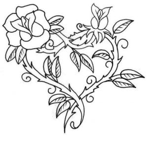 Kalp boyama sayfası, Heart coloring page, Ağaç Kalbi, 