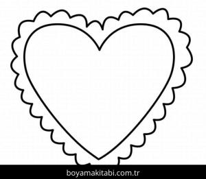 Kalp boyama sayfası – evde etkinlik, ücretsiz yazdır