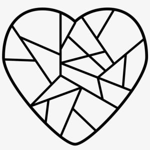 Kalp boyama sayfası, Heart coloring page, Kırık Kalp, 