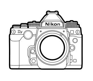 Kamera boyama sayfası,  coloring page, Nikon Kamera, 