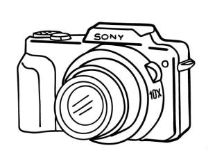 Kamera boyama sayfası,  coloring page, Sony Kamera, 