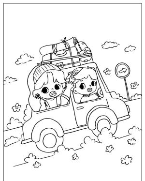 Kamp boyama sayfası,  coloring page, , Camping Trip