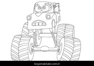 Kamyon boyama sayfası – PDF indir, sevimli karakter