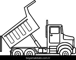 Kamyon boyama sayfası – okul öncesi, evde etkinlik