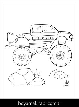 Kamyon boyama sayfası – boyama çalışması, yaratıcılığı geliştirir