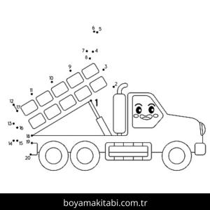 Kamyon boyama sayfası – evde etkinlik, ücretsiz yazdır